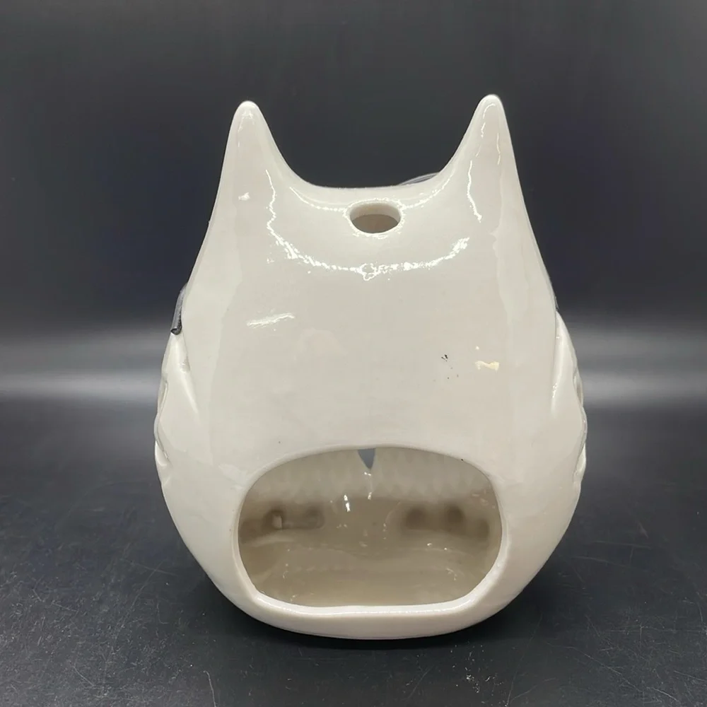 NWT Vintage Pier 1 Wise pointy ear Owl Glasses Tea Light Candle Holder